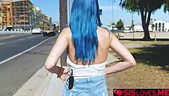 jewelz blu THRUSTS VIBRATOR deep in PUSSY to CUM publicly stifling MOANS