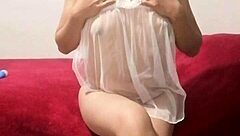 nalgona hayami's see-through lingerie masturbation drives wild lust!