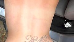 streetwalker rides dick reverse cowgirl in truck then takes huge ass load