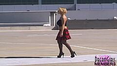 mindy risks flashing enormous tanned tits public outdoors