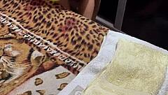 devoted wife surrenders to black bull on bed