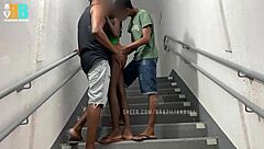 Brazilian bull bbc threesome pounds hotwife before cuckold