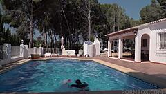 Valentina Ricci Rides BBC Poolside Frenzy!