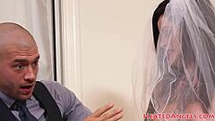 Inked Bride's Fake Tits Bounce In Deep Cowgirl Ride!