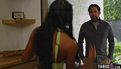 Ebony milf beauty brushes off friend's boyfriend's fuck attempt casually