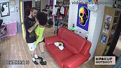 Horny Latina Ariana Aimes rides huge cock rough with squirting tits bouncing