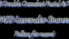 White lipstick milf takes sloppy double cumshot facial and throatpie explosion