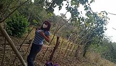 stepmom's wild jungle walk craving outdoor cock adventure?