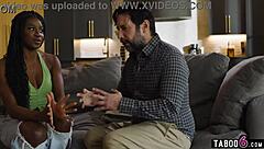 Ebony milf beauty brushes off friend's boyfriend's fuck attempt casually