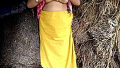 Horny babe fucked publicly outdoors at ranch with cumshot