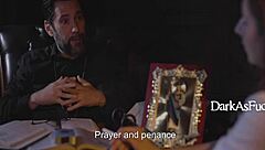 Exploited Virgin Bent Over for Priest's Intense Anal Assfucking Seduction