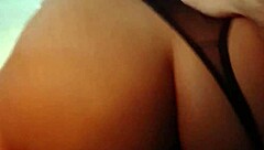 reverse cowgirl bouncing on his thick cock while he watches me moan hard