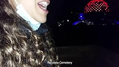 Fucking busty latina outdoors in Buenos Aires planetarium