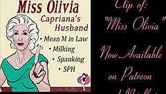 miss olivia's mean mother-in-law spanks and milks humiliated sub