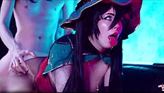 Astroger Mona Pays Debts with Double Cumshots