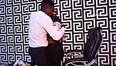 secretary bends over desk fucking employee for promotion