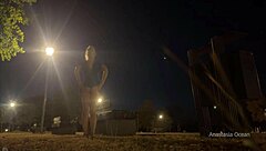 i change outfits in dark public park flashing my naked body everywhere