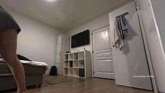 Dropping Towel Flashes Delivery Man Naked Thrill