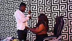 secretary bends over desk fucking employee for promotion