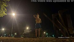 i change outfits in dark public park flashing my naked body everywhere