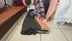 Milf Laundry Folds Before POV Doggy Pussy Creampie