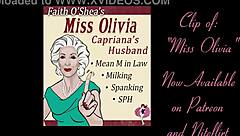 miss olivia's mean mother-in-law spanks and milks humiliated sub