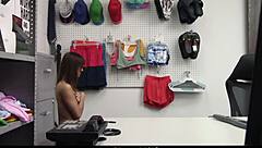 cop rips clothes off milf shoplifter for rough punishment