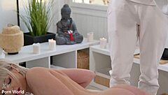 Blonde Winter Ashby Swallows Mouthful Cum After Sensual Massage