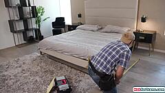 shemale client bent over for intense bareback anal