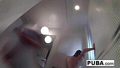 christiana glitters her nude shower and tub play