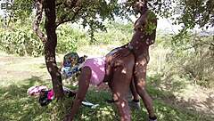 Jiggly Bubble Butt Stranger-Fucked Post-Workout in Forest!