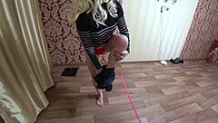 pregnant student strips for lesbian teacher's intimate pov exam