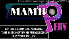 slim brazilian karina rose handles arm-thick cocks dap anal atm