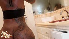 big booty ebony princess, wanna see you mess on sly's huge cock?