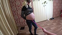 pregnant student strips for lesbian teacher's intimate pov exam