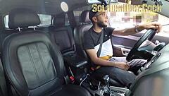 Blonde big ass latina gives wet car blowjob ending in creampie