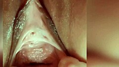 huge shaved pussy gaped stretched wide by fists fingers