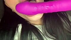 horny british coed squirts hard on toys webcam solo
