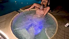 hot tub romp with blonde wife deliah grace 😈💦