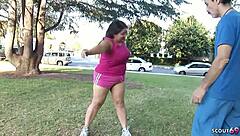 Tricked asian wife cheats with ugly coach's monster cock