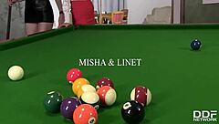 hey misha and linet, those cue sticks deep in your tight assholes look wild
