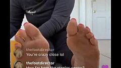 Instagram model shows off her dirty feet live