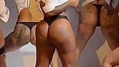 Santana barber shop erupts in wild group twerk frenzy shaking every curve