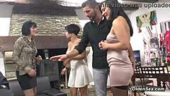 Three Mature Ladies And Hot Babe Orgy After Dinner!