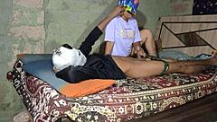 indian desi babe sneaks steamy massage sex video