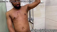 Restroom quickie doggystyle with slimgold saint pounding