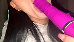 horny british coed squirts hard on toys webcam solo
