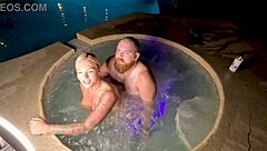 hot tub romp with blonde wife deliah grace 😈💦