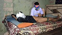 indian desi babe sneaks steamy massage sex video