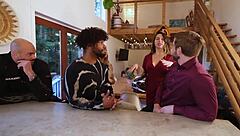 Taboo Bisexual Orgy Breeding with Chloe Kreams and Crew